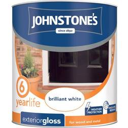 Johnstones Weatherguard 6 Year Exterior Gloss Metal Paint, Wood Paint White 2.5L