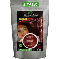 thehennaguys Henna Hair & Beard Dye-Unisex Deep Red 100g