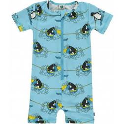 Småfolk UV50 Suit Short Surf Penguin - Air Blue (82-9940)