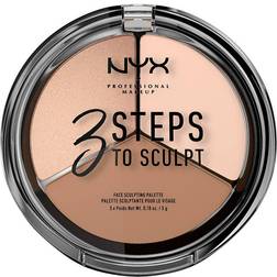 NYX 3 Steps to Sculpt Face Sculpting Palette Fair