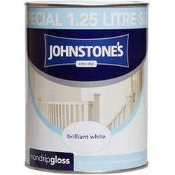 Johnstones Non Drip Gloss Wood Paint, Metal Paint Brilliant White 1.25L