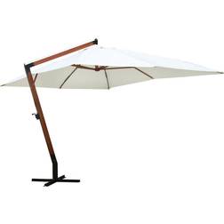 vidaXL Parasol Porte-À-faux Mât Bois 400x300 cm Bordeaux Jardin Terrasse Patio - Rouge 300cm