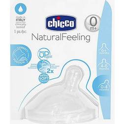 Chicco Natural Feeling Step-up tétine de biberon 0m Slow 1 pcs