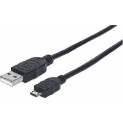 Manhattan Hi-Speed USB A-USB Micro-B 2.0 9.8ft