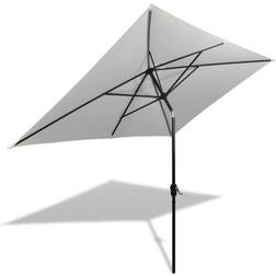 vidaXL Parasol met Metalen Paal 300x200 cm Zwart 300cm