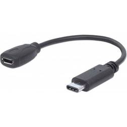 Manhattan Hi-Speed USB C-USB Micro-B 2.0 0.2m