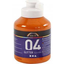 A Color Acrylic Paint Glitter Transparent 04 Orange 500ml