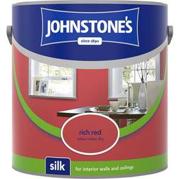Johnstones Silk Ceiling Paint, Wall Paint Rich Red 2.5L