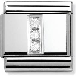 Nomination Composable Classic Link Letter I Charm - Silver/White