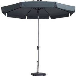 Madison Parasol Auvent 300 cm Rond Gris Clair Terrasse Extérieur Piscine Protection Solaire UV 50+ Vert Sage 300cm