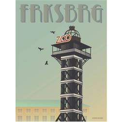 Vissevasse Frederiksberg Zootårnet Poster 50x70cm