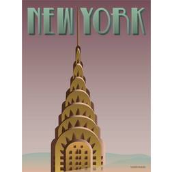 Vissevasse New York Chrysler Plakat 15x21cm