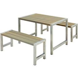 Plus Plank Set 185580-1 Café-Set, 1 Tisch einschl. 2 Sofas