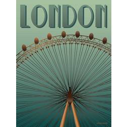 Vissevasse London Eye Plakat 15x21cm