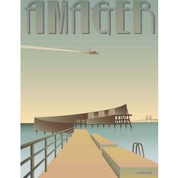 Vissevasse Amager Sneglen Plakat 50x70cm