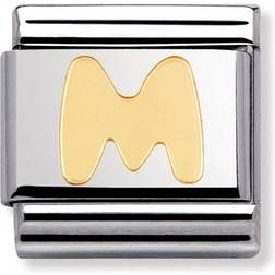 Nomination Composable Classic Link Letter M Charm - Silver/Gold