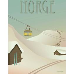 Vissevasse Norge Sneen Plakat 50x70cm