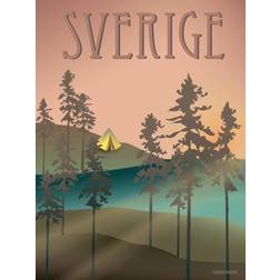 Vissevasse Sverige Skoven Plakat 15x21cm