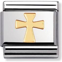 Nomination Composable Classic Link Cross Religious Symbol Charm - Silver/Gold