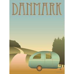 Vissevasse Danmark Camping Poster 50x70cm