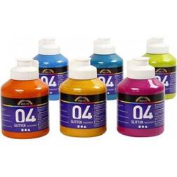 A Color Acrylic Paint Glitter Transparent 04 6x500ml