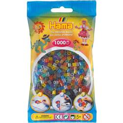 Hama Beads Midi - Transparent farvemix 1000stk.