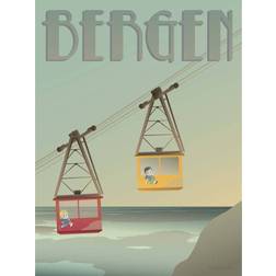 Vissevasse Bergen Ulriken Plakat 70x100cm