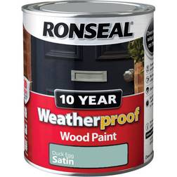 Ronseal 10 Year Weatherproof Wood Paint Wood Paint Blue 0.75L