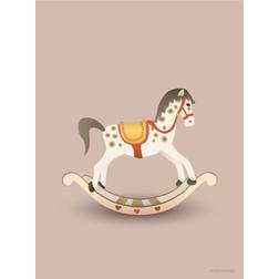 Vissevasse Rocking Horse Rosy Brown Plakat 30x40cm