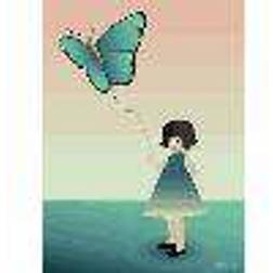 Vissevasse The Girl with the Butterfly Plakat 50x70cm