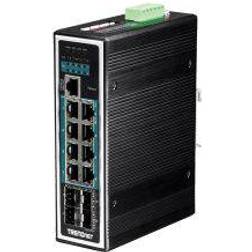 Trendnet TI-PG1284i 12-Port Gigabit L2 Managed PoE+ DIN-Rail Switch