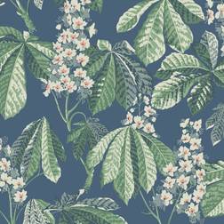 Boråstapeter Kastanien Tapete Chestnut Blossom von Boras 7201 blau