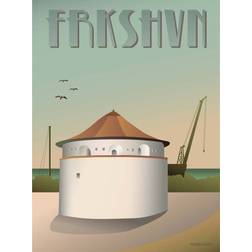 Vissevasse Frederikshavn Krudttårnet Plakat 70x100cm