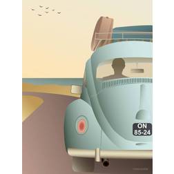 Vissevasse Vw Beetle Plakat 70x100cm