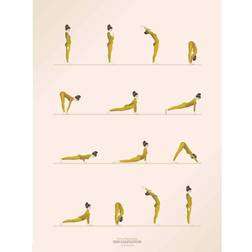 Vissevasse Sun Salutation Plakat 70x100cm