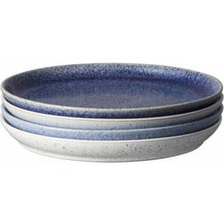 Denby Studio Blue Coupe Flad tallerken 26cm 4stk