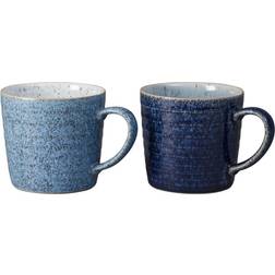 Denby Studio Blue Ridged Krus 40cl 2stk