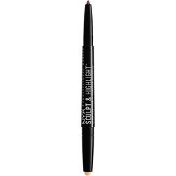 NYX Professional Makeup Sculpt & Highlight crayon sourcils double embout teinte 02 Taupe/Vanilla 0.66 g