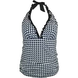 Pour Moi Long Beach Underwired Tankini Top - Black/White