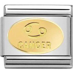 Nomination Composable Classic Link with Cancer Symbol Charm - Silver/Gold