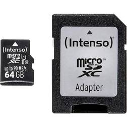 Intenso Carte mémoire microSDXC Professionnel 64 Go UHS-I Classe 10 Noir