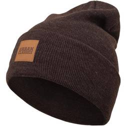 Urban Classics Leatherpatch Beanie - Brun