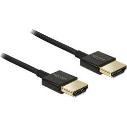 DeLock Slim Premium HDMI - HDMI 0.2m