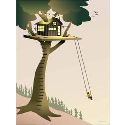 Vissevasse Tree House Plakat 50x70cm