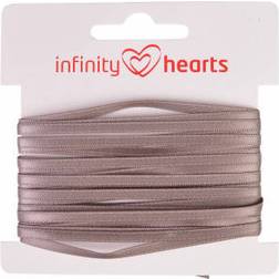 Infinity Hearts Satinband Double Sided 3mm 017 Grå - 5m