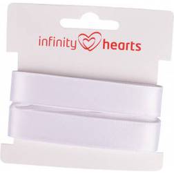 Infinity Hearts Satinband Double Sided 15mm 029 Hvid - 5m