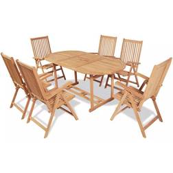 vidaXL 43032 Patio Dining Set, 1 Table incl. 6 Chairs