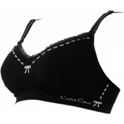 Cache Coeur Brassière d'allaitement noire Noir