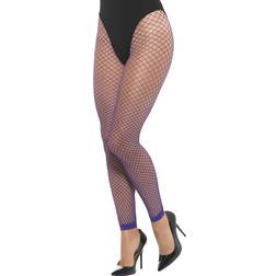 Smiffys Footless Net Tights Purple