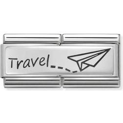 Nomination Composable Classic Travel Double Link Charm - Silver/Black